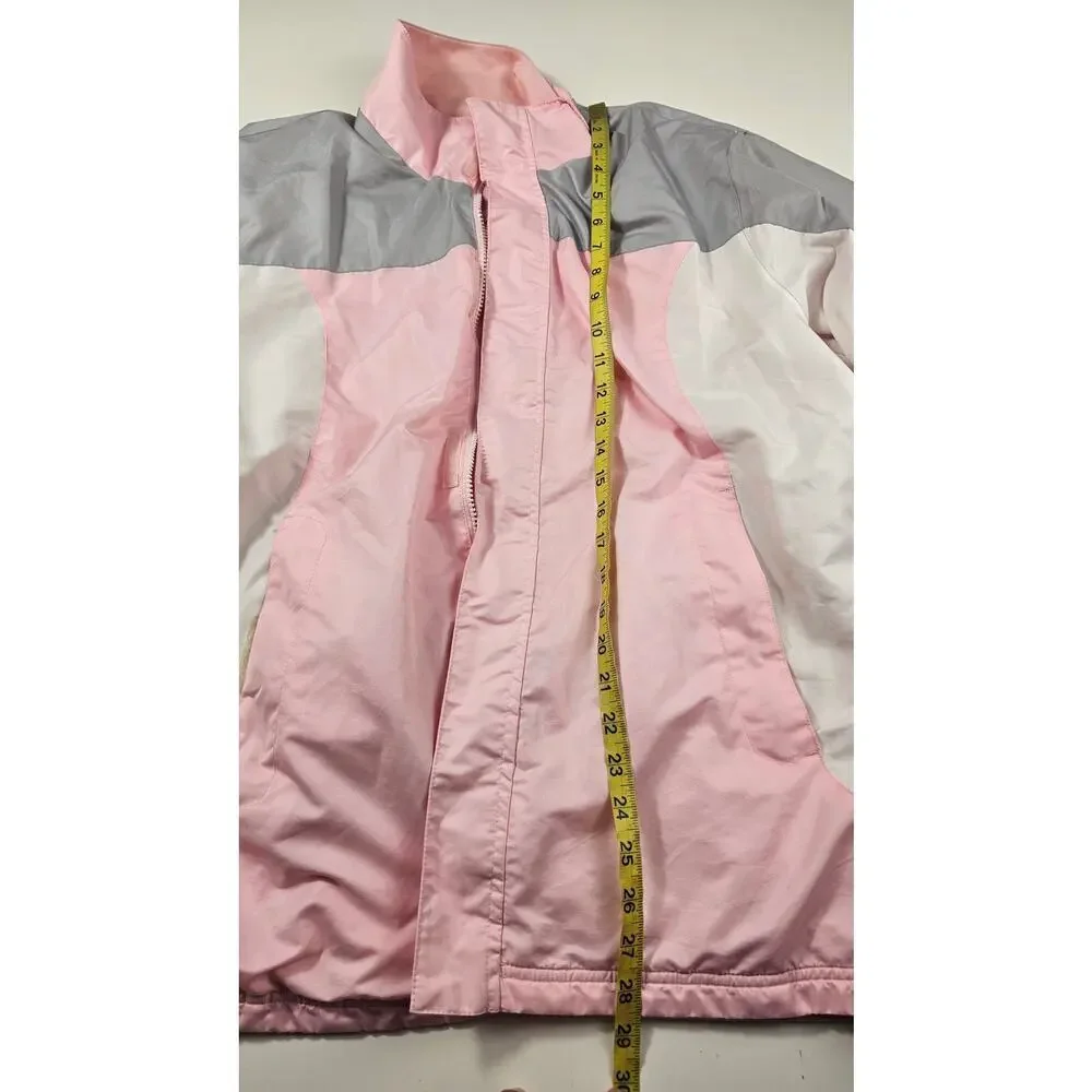 16W 1X vintage REVERSIBLE 90s jacket full zip pockets pink windbreaker winter +